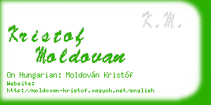 kristof moldovan business card