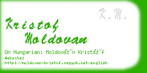 kristof moldovan business card